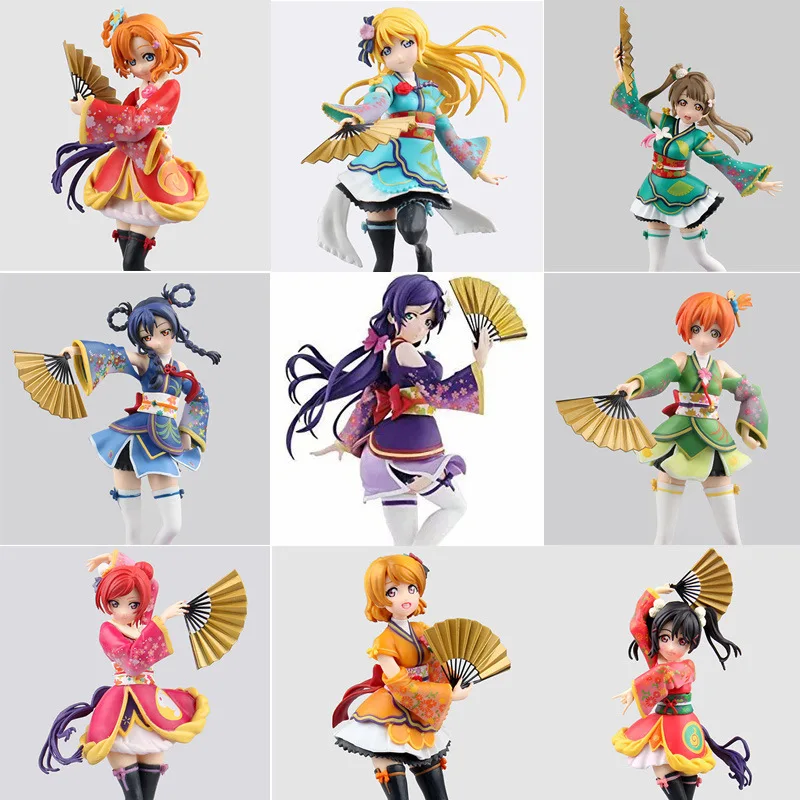 Japan Anime 17cm Love Live School Idol Project Kotori Minami Nozomi Tojo Honoka Kousaka Kimono Ver PVC Action Figure Model