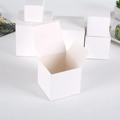 

50 шт./лот-белая бумажная картонная коробка для упаковки, DIY белые упаковочные коробки, DIY белые коробки для конфет, Мыльные Коробки ручной работы