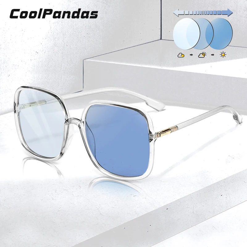 

CoolPandas Polarized Photochromic Sunglasses Women New Trend Colorful UV400 Antifatigue Oversized Squar Glasses gafas de sol