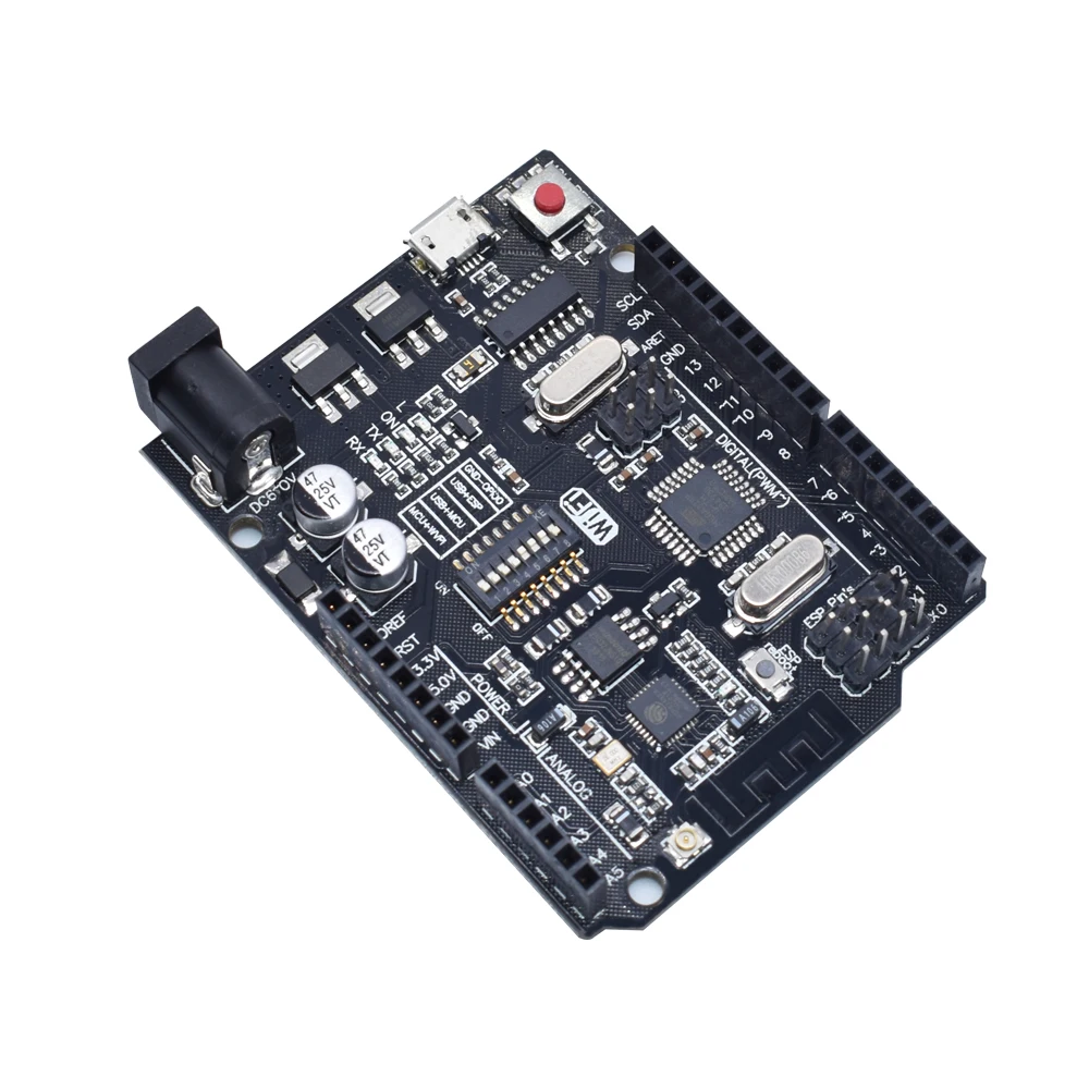 WAVGAT UNO R3 + WiFi ATmega328P+ESP8266 (32Mb memory) USB-TTL CH340G For Arduino Uno NodeMCU WeMos ESP8266 One New Arrival