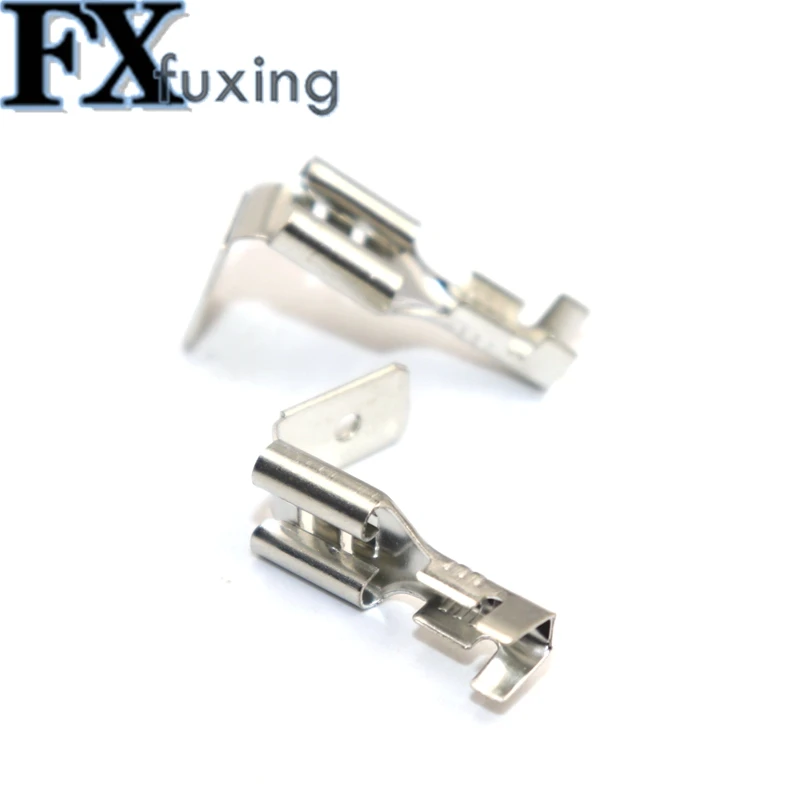 50Set 6.3mm 4.8mm  Against The Back Shoulder Of Male and Female Plug Spring Terminals Inserted Cold Terminal With Case Connector