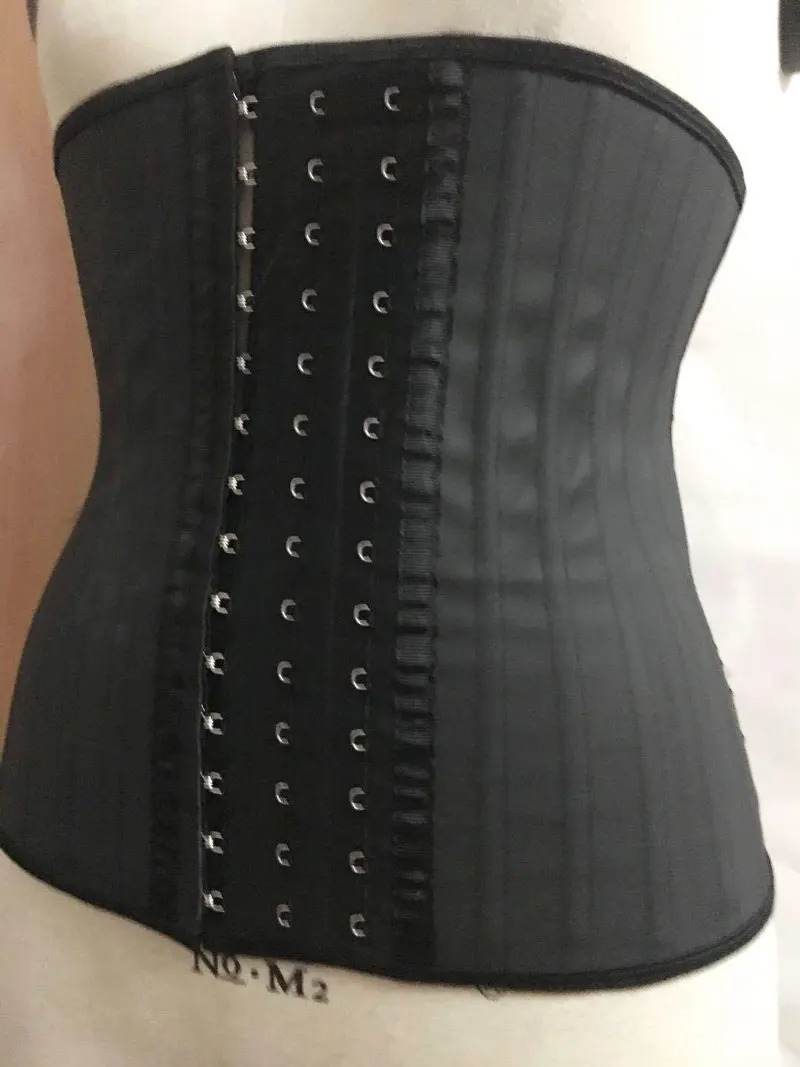 25 Steel Boned Underbust Waist Trainer Shinny Latex Corset 30CM Height Corselet Waist Slimming Bustier Rubber Gorset Under Bust