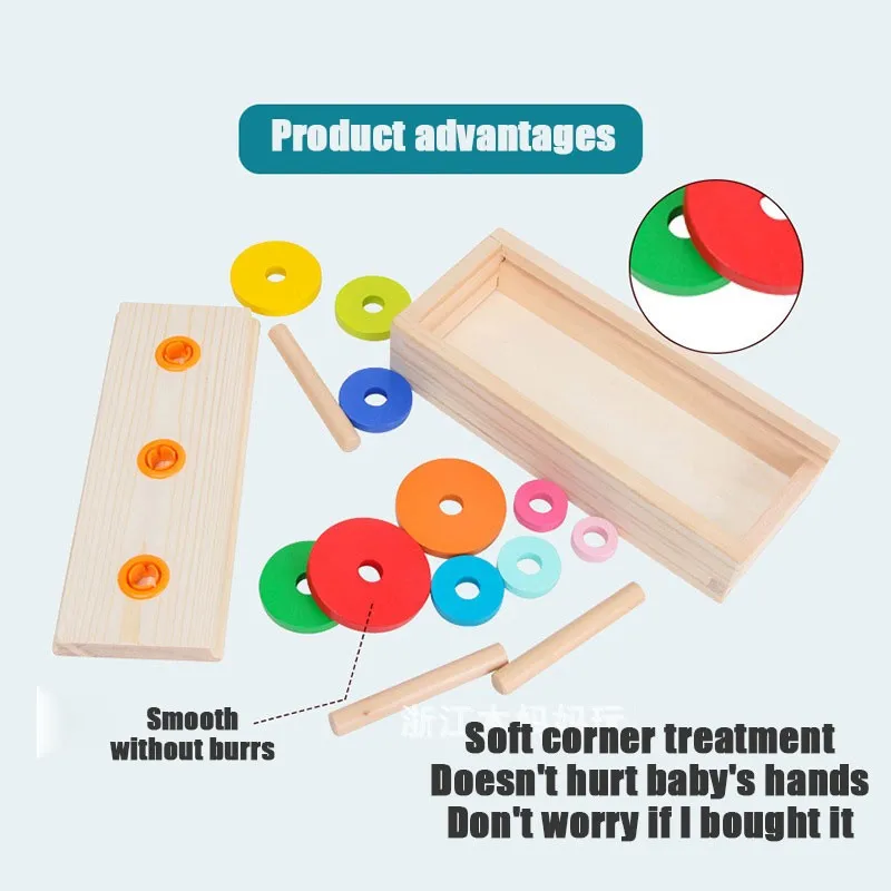 Wooden Toys Game Educational Games Toys Desktop Toy Exercise Thinking Logic Training Hanoi Tower