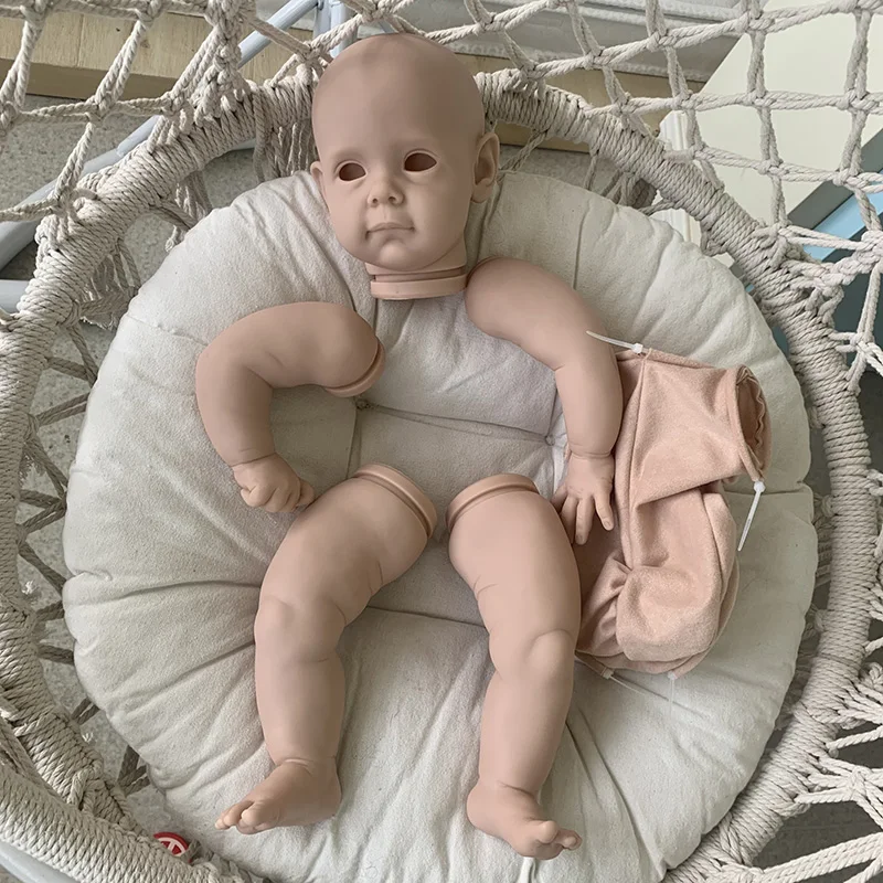 Reborn Kit 23Inch Reborn Baby Doll Kit Maggie Soft Vinyl Unpainted Unfinished Doll Parts with COA