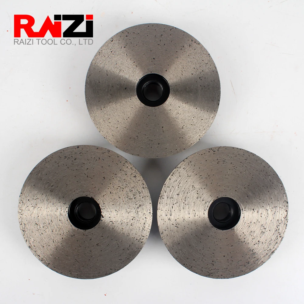 Raizi 4 inch/100 mm Continuous Cup Wheels For Granite Marble Stone Metal Bond Abrasive Diamond Grinding Wheel C M F Honing Disc