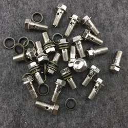 M10 x 1.25mm Stainless Steel Banjo Bolt Motorcycle Motorbike Braking For Honda For Kawasaki For Suzuki For Yamaha