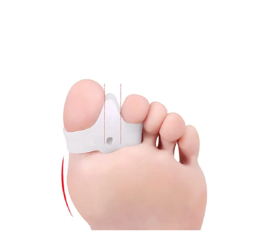 2pieces=1pair Gel Toe Separator Corrector Protector Pads Silicone Straightener Thumb Valgus Adjuster Pain Relief Foot Care Tools