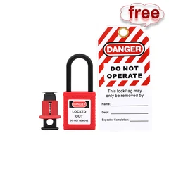 Lock For Circuit Breaker Electrical Risk Miniature Circuit Breaker Lockouts with safety padlock and free tag loto tagout device