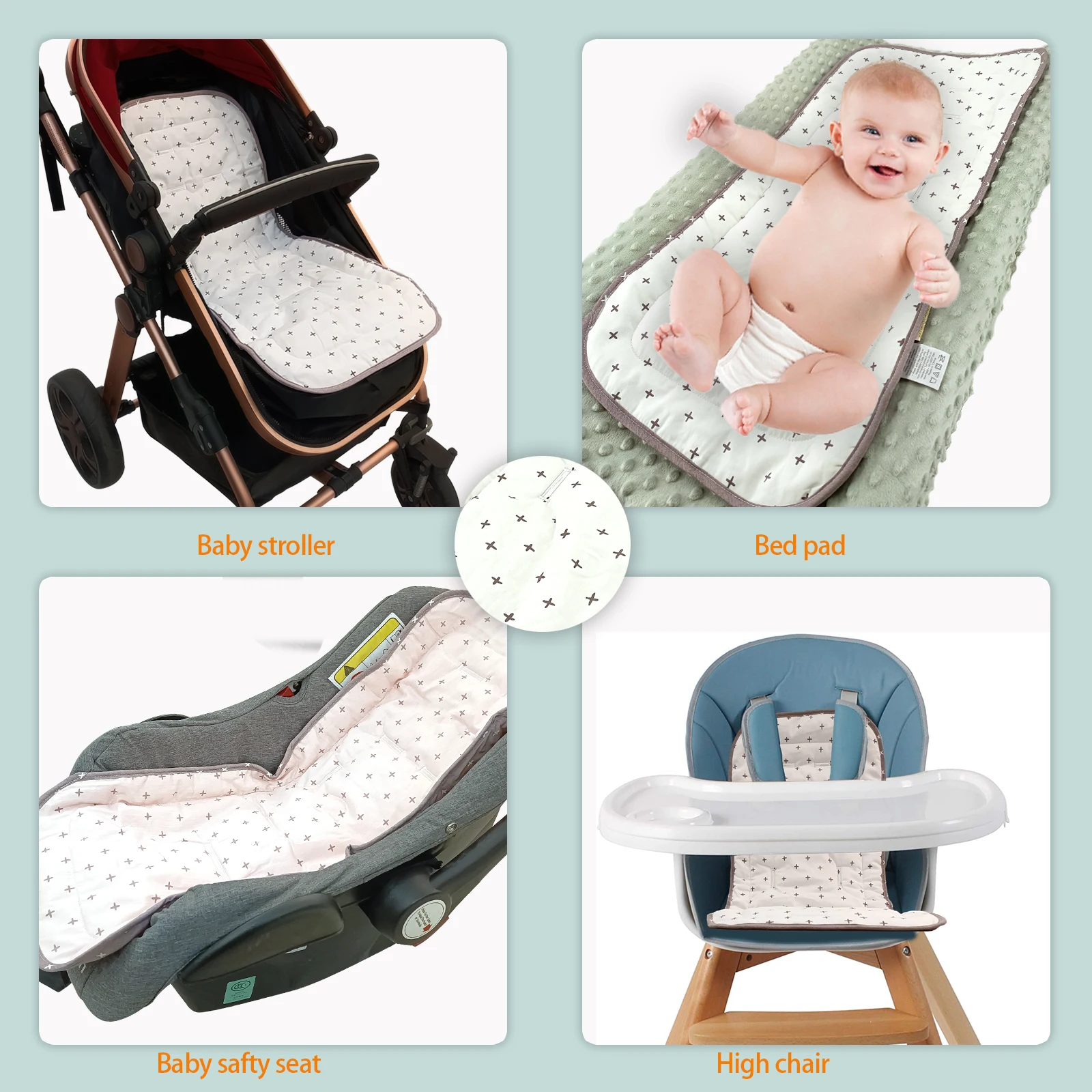 Miracle Baby Stroller Accessories Cotton Diapers Changing Nappy Pad Seat Carriages/Pram/Buggy/Car General Mat for New Born