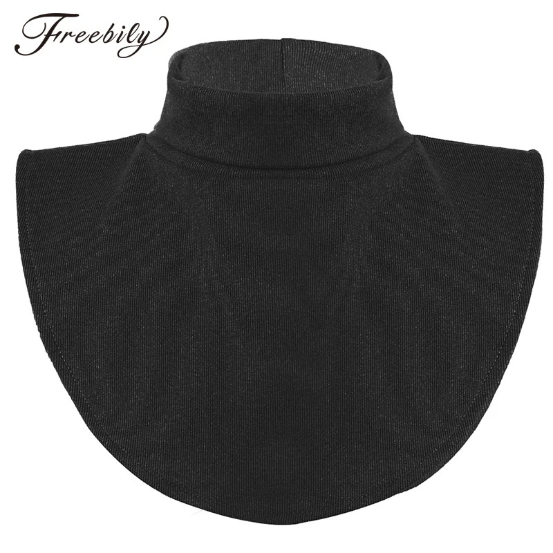 

Fashion Detachable Thick Fake Turtleneck Mock Neck Half Top Blouse Autumn Winter Unisex Dickey Collar Neck Warmer Cover