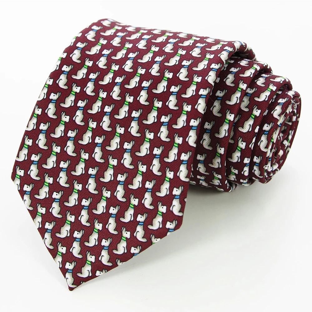 Neue modische Herrenkrawatte mit Print, handgefertigt, 8 cm Seidenkrawatte, Paisley-Blumenmuster, geometrische Krawatte für Geschäft, Party, Hochzeit, Geschenk. – Detail 12