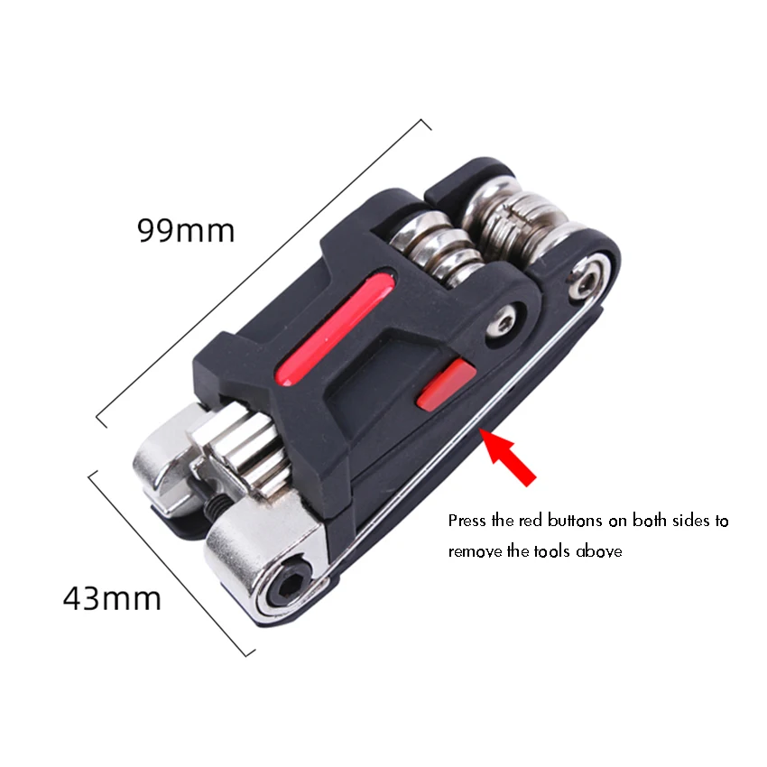 Bike Multitool - Compact and Lightweight Bicycle Repair Kit with Allen Wrenches, Chain Cutter for Road and Mountain Bikes