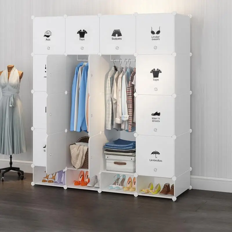 Multi-purpose Wardrobe 4 Floor Fabric Closet Portable Folding Waterproof Clothing Storage Cabinet Furniture Pop HWC