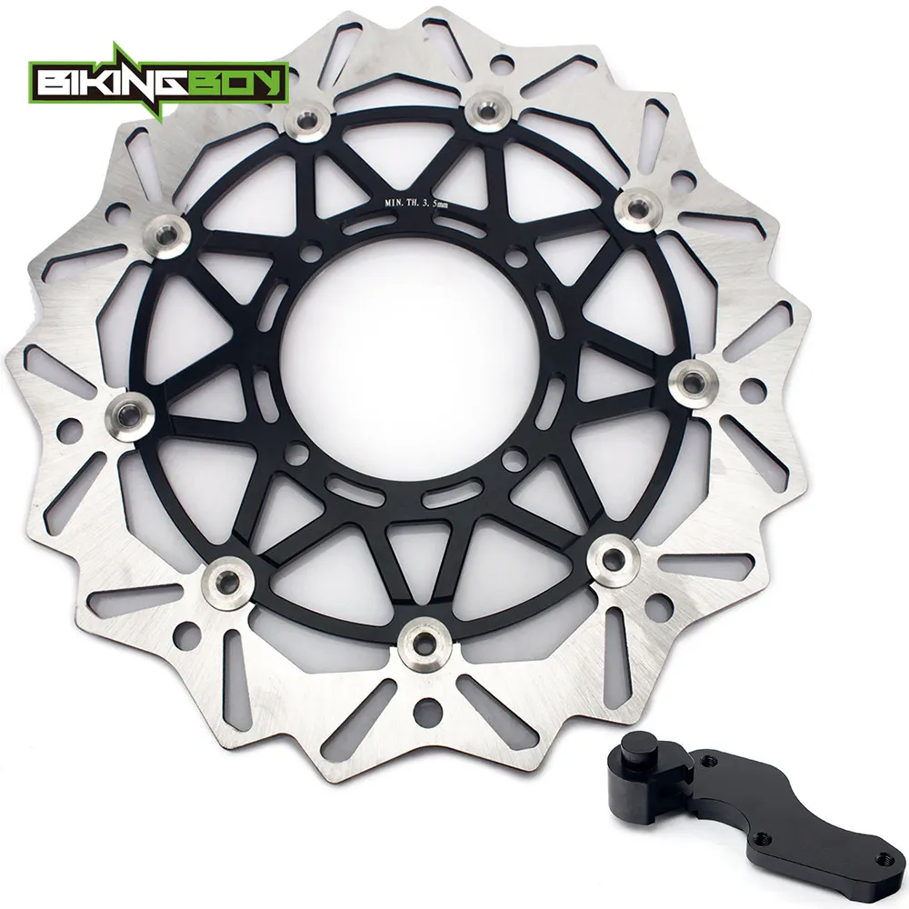 BIKINGBOY For Suzuki RM-Z RMZ 250 04 05 06 KX125 KX250 03-05 KX250F 2004 2005 Oversize 320mm Front Brake Disc Disk Rotor Bracket