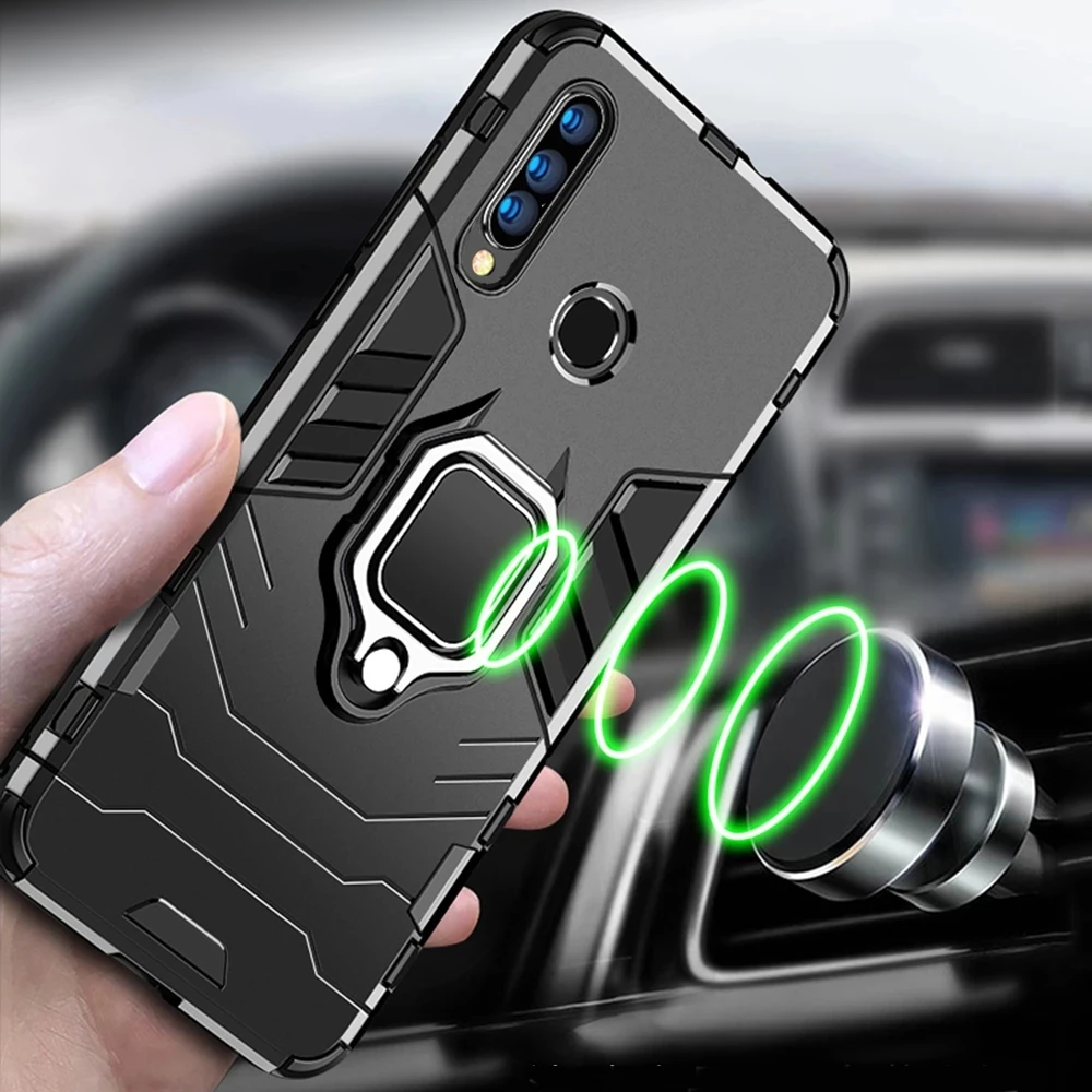 Vivo V11 케이스 충격 방지 링 스탠드 범퍼 실리콘 + PC 전화 커버, Vivo V11 V11i V 11 11i VivoV11 VivoV11i 1806 1804