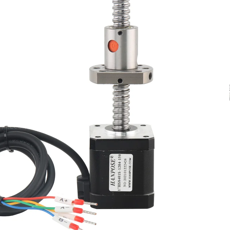 48mm NEMA 17 moto with sfu1204 ball screw motor nema17 42 motor 1.8A stepper motor 17HS8401S for CNC engraving 3D printer