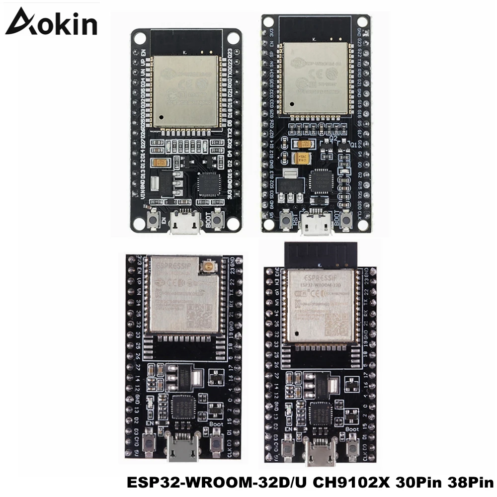 

Aokin ESP32 Development Board Wireless WiFi Bluetooth ESP32-DevKitC Dual Core Board ESP32-WROOM-32 Development Board