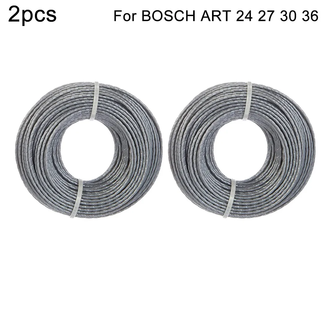 2pcs Grass Trimmer Line 24m*1.6 Mm Wire Rope Cord Brushcutter Spool Thread For BOSCH ART 24 27 30 36 F016800462 Lawn Mower Parts