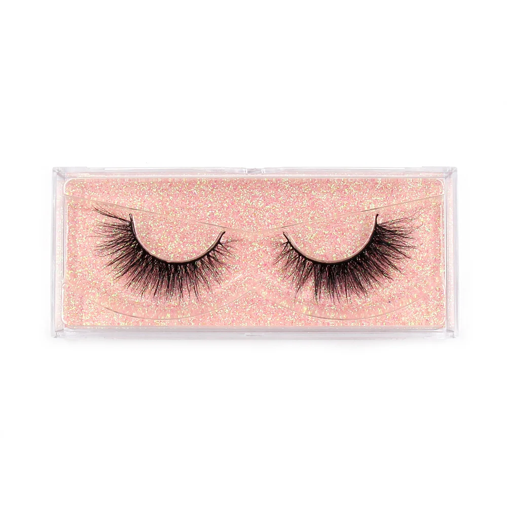 LEHUAMAO Fluffy Mink Lashes Short Wispy Natural Eyelashes 15mm-18mm Hamdmade Real 3D Mink Eyelashes Makeup False Lashes