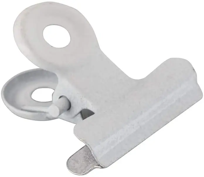 Metal Bulldog Clips - Small - 22mm - White - 10/Pack