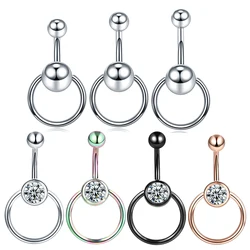 1PC Surgical Steel 14G Crystal CZ Navel Piercing Belly Button Rings Navel Piercing Goth Ombligo Ball Nombril Sexy Women Jewelry