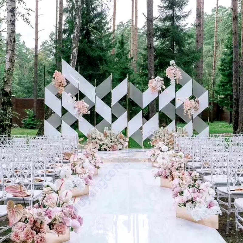 Backdrop Decor Thick Aisle Runner Walkway Centerpieces Activities Party Bridal Shower Pvc Stage Decoration Wedding Mirror Carpet