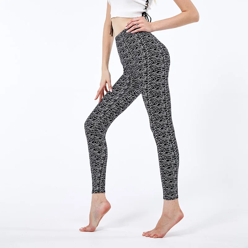 VISNXGI-Leggings de fitness à pois taille haute pour femmes, pantalon en polyester Sportedly pour dames, motif imprimé décontracté, haute commande