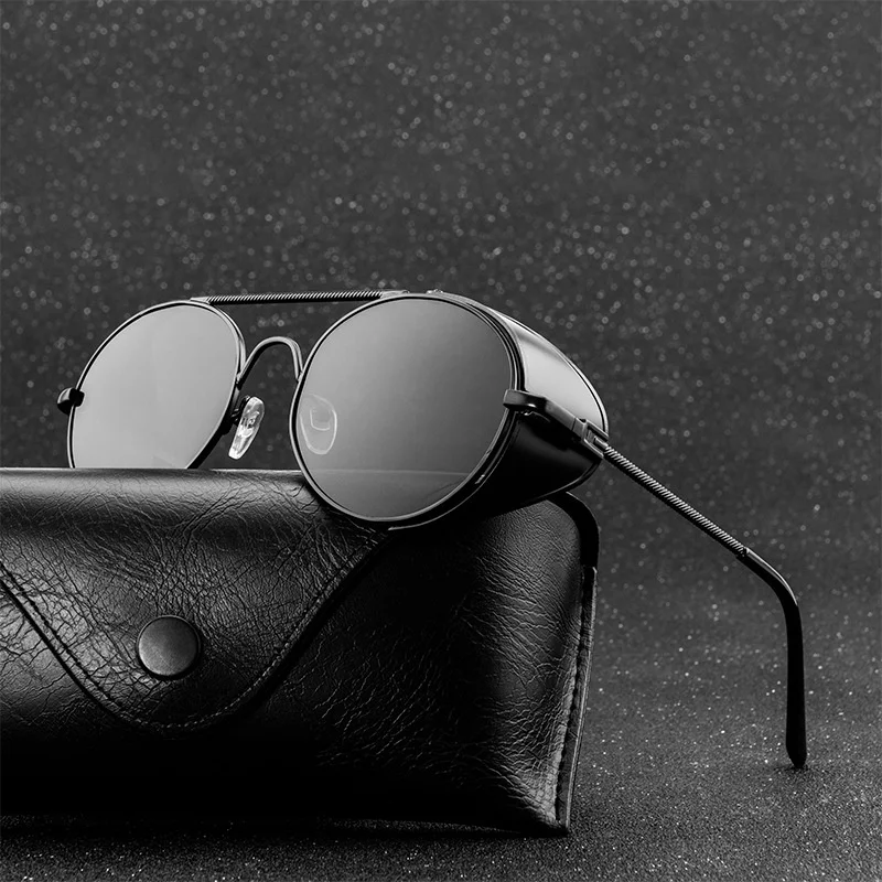 Round Sunglasses Man Woman Brand Designer Vintage Sun Glasses Classic Eyewear For Driving Metal Steampunk Retro Oculos De Sol