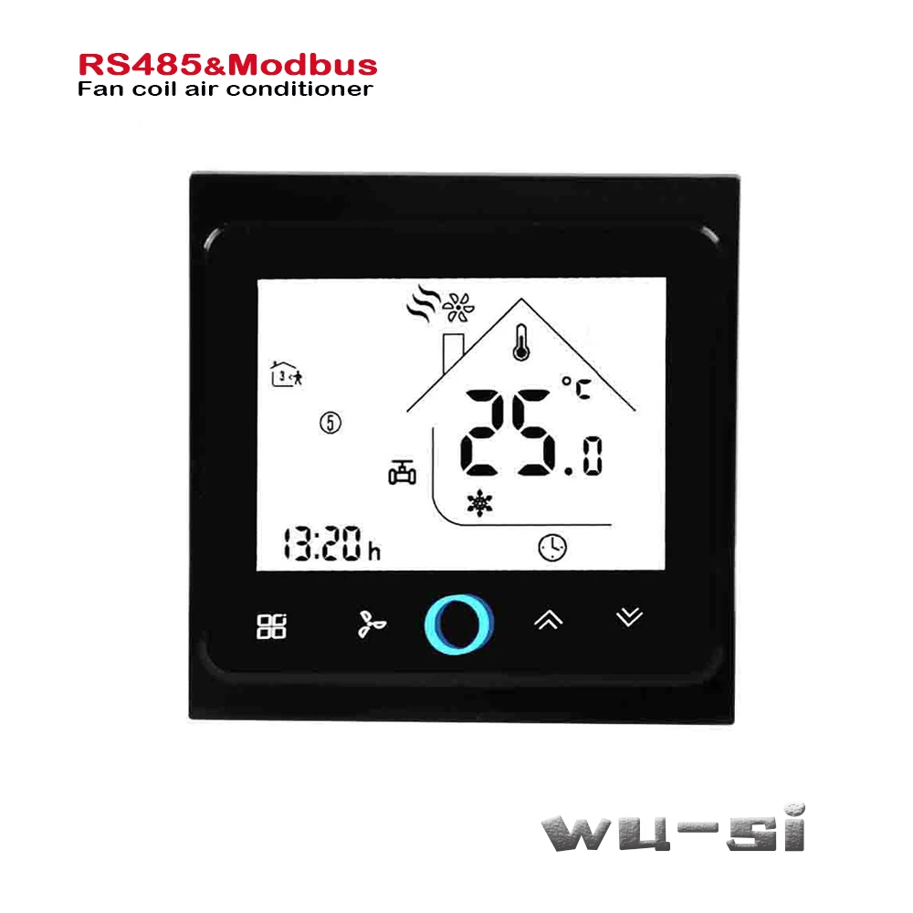 Modbus& RS485 RTU communication 2Pipe thermostat，heat or cool 95-240VAC,Optional 24VAC