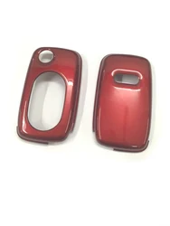 Gloss Metallic Red Color Flip Key Remote Protection Case For Audi A3 8L A4 B5 B6 TT MK1 A6 C5