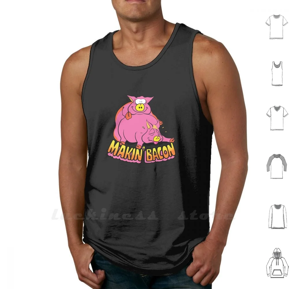 Makin' Bacon Sleeveless Tank Top Vest Cotton Makin Bacon Karate Kid