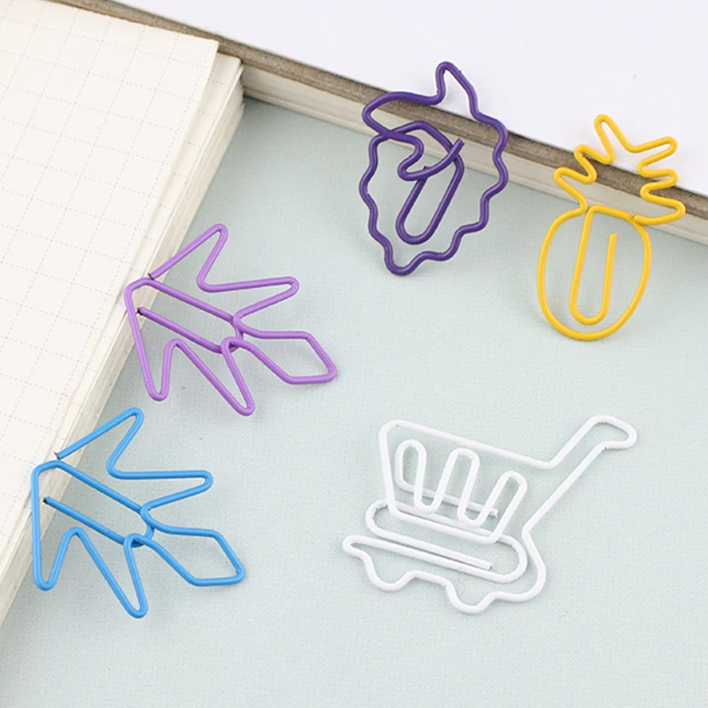 Fruit Paper Clips Cartoon Shape kawaii Shape Clip Large Size Super Cute Paper Clips Klips Paperclip Metal Clip