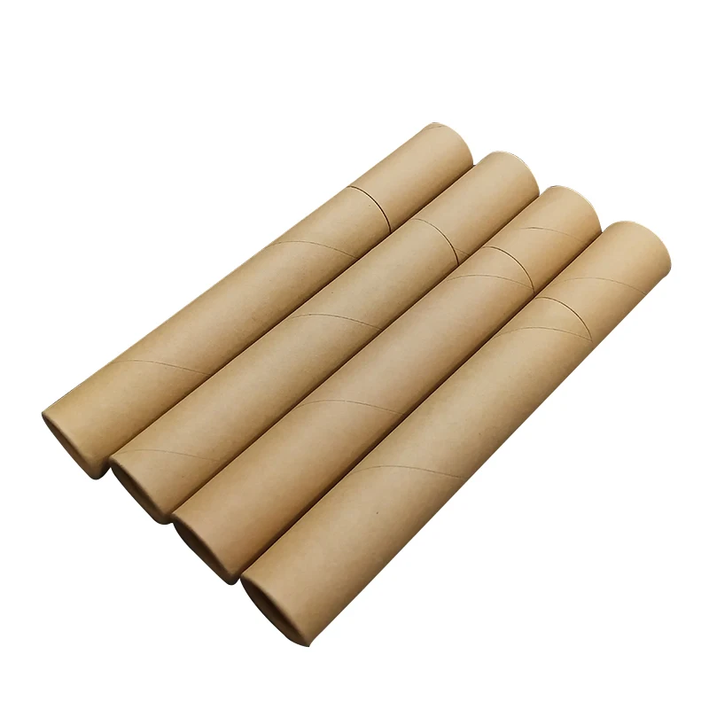 Round Kraft Shipping Mailing Packaging Cardboard Tube Cylinder, Customized Size, Postal Shipping, Paintings and Posters, 10 PCs