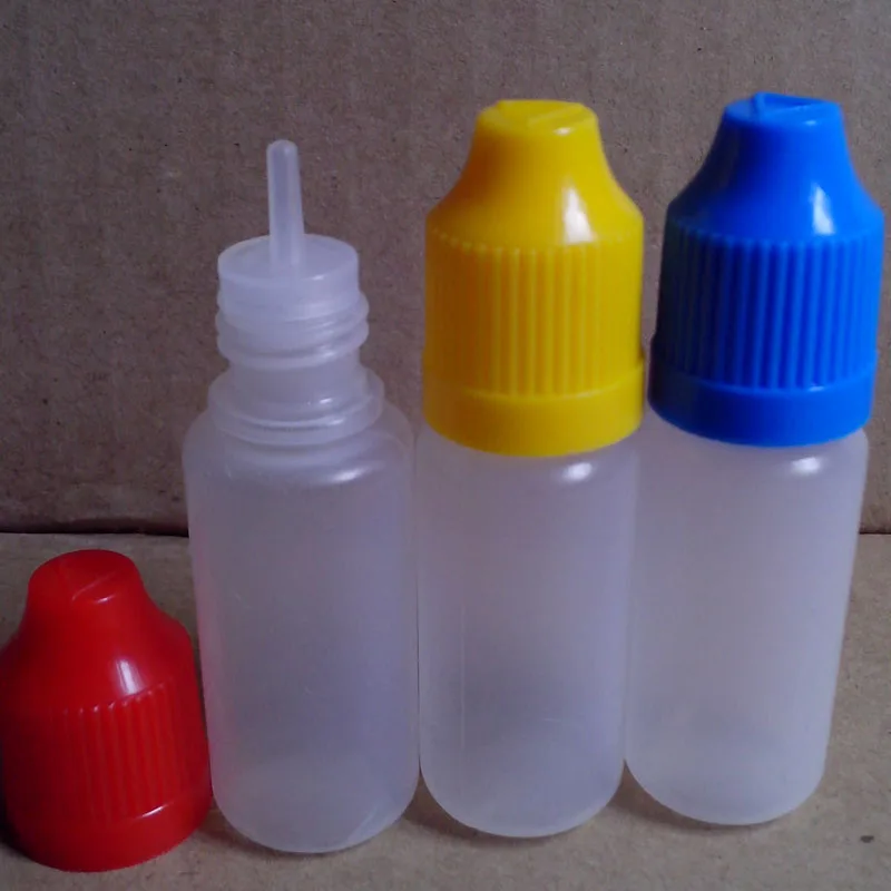 

200pcs 10ml PE Plastic Needle Bottle Refillable E Liquid Empty Dropper Bottle With Childproof Cap Soft Vial