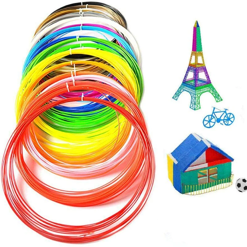 12 Rolls PLA Filament For 3D Pen Filament Colors Randomly 3 Meter Diameter 1.75mm Plastic Filament For 3D Pen 3D Printer Pen