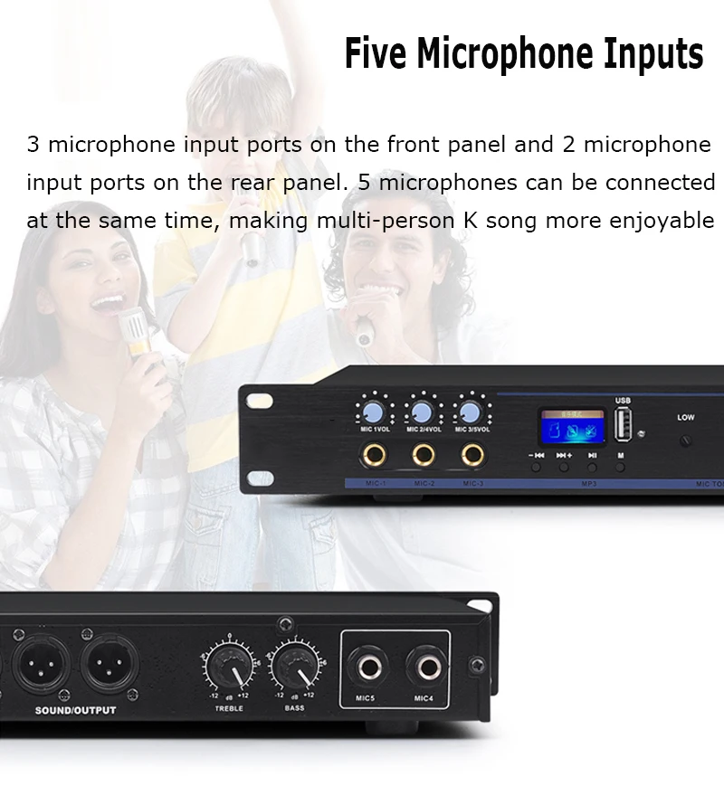 XGWTH Digital Pre-Effects Processor 99 DSP Reverb Effect Sound Controller System Audio DJ Equipment with USB for Karaoke Studio