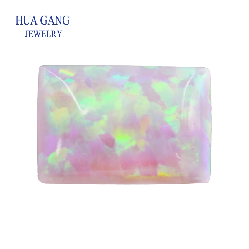 

#8 Opal Loose Stones Rectangle Shape Base Cabochon Created Opal Beads Semi-Precious Stones For Jewelry Making 3x5mm-10x14mm