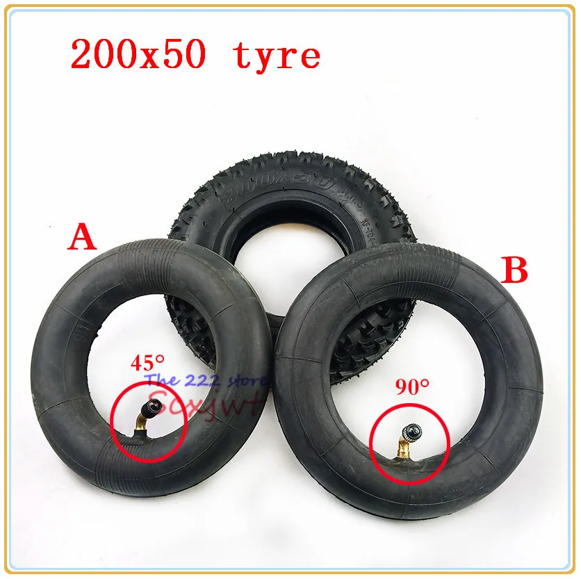 Tire Size 200X50 tyre Inner Tube hub 8X2 Full Wheels Off Road Tyre for Electric Scooter Wheel Chair Truck PneumaticTrolley Cart