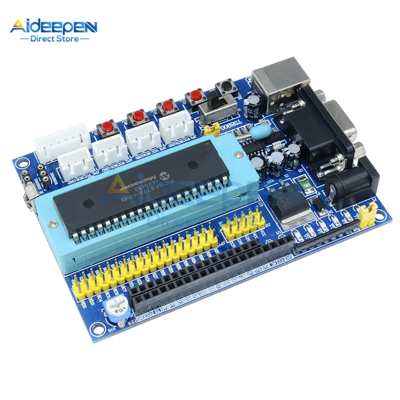 1Set PIC16F877A Minimum System Development Board Microcontroller PIC System Board With USB Cable