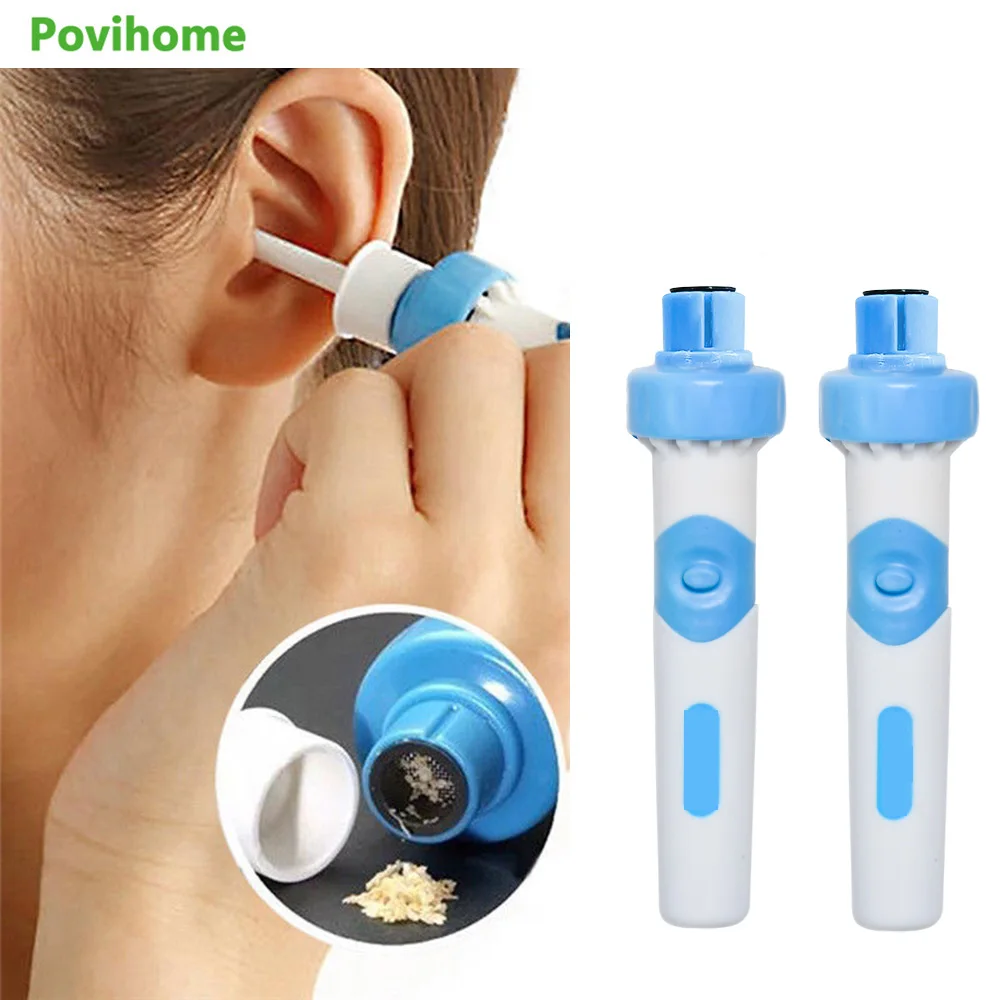 2 Sets Ear Cleaner Safety Electric Vacuum Ear-pick Cleaner Wax Remover Painless Cleaning Tools