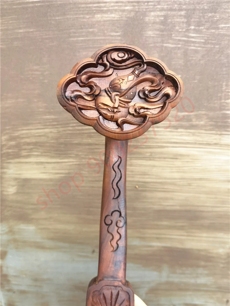 Taoist supplies, jujube wood, pure hand carving, eight treasures, Ruyi, Taoist magic tools, Feng Shui decorations