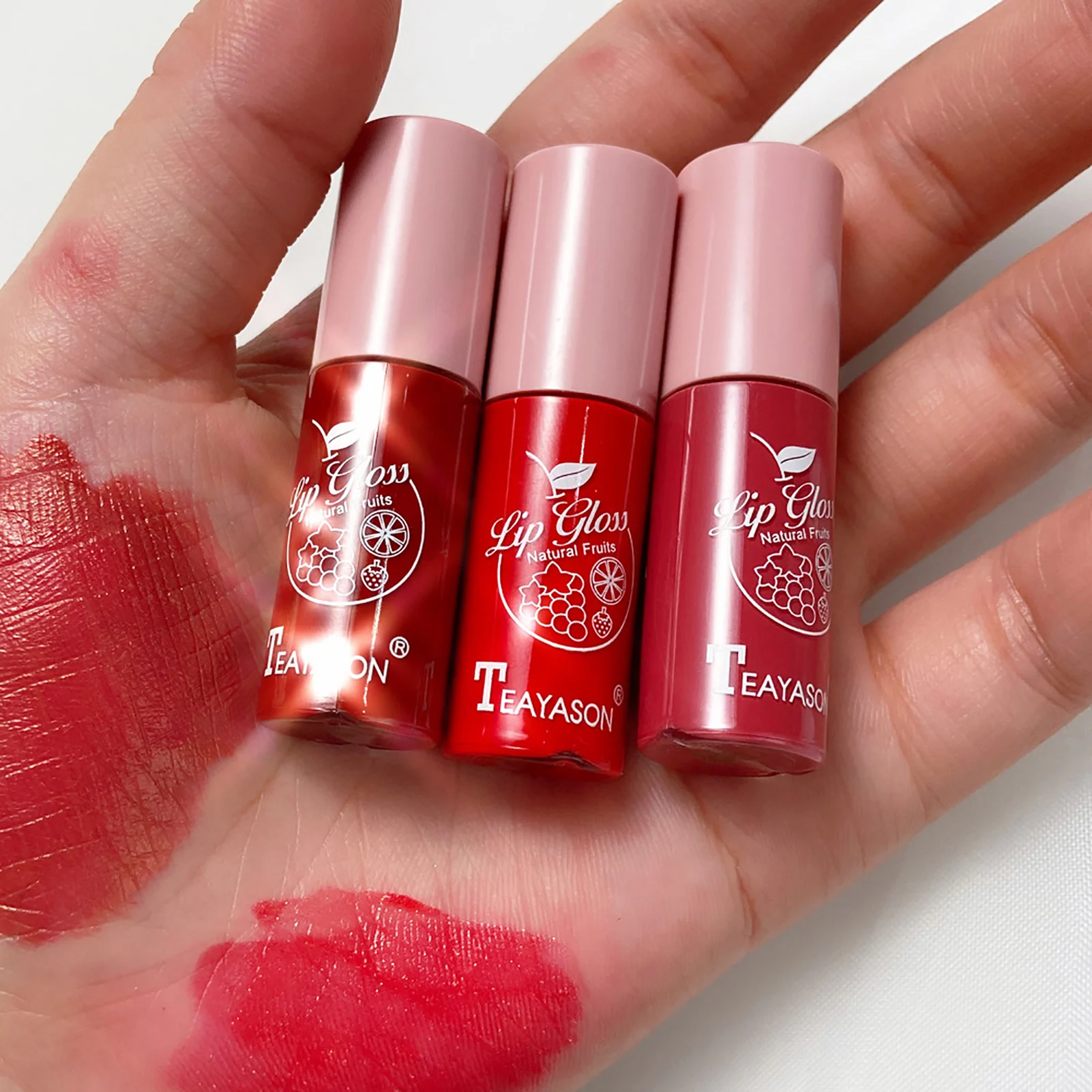 10pcs Girl Pink Lip Gloss Set Jelly Lipstick Moisturizing Glass Lip Gloss Cream Red Pink Shiny Lip Long Lasting Glitter Lip Int