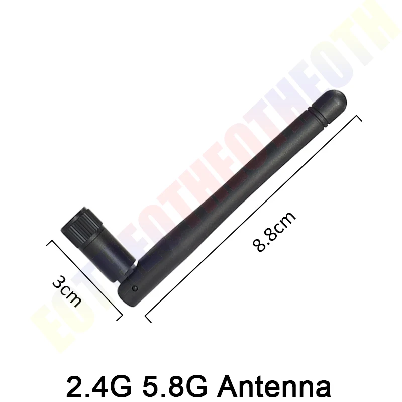 Eoth 2pcs 2.4g 5.8g Antene Dual Band 3dBi 2.4GHz 5.8Ghz ipex1 RP-SMA sma male router Antena wifi Antenna white black Cable 21cm