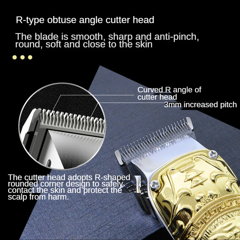 Cordless 0mm Metal Hair Clipper with LCD display Barber Shop Professional Hair Trimmer for men Rechargable Hair Cutting Machine