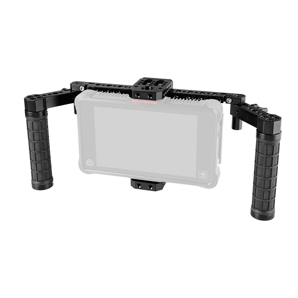 CAMVATE Director's Monitor Cage Rig With Dual Rubber Handle & Mounting Cheese Plate For 7