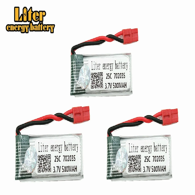 3 шт. 3,7 V 500mah 702035 25C LiPo батарея для SYMA X5A-1 X15 X15C X15W дистанционное управление Квадрокоптер вертолет RC запасные части