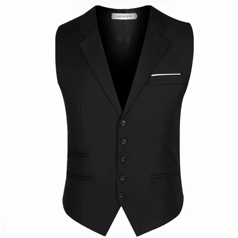 2023 New Arrival Dress Vests For Men Slim Fit Mens Suit Vest Male Waistcoat Gilet Homme Casual Sleeveless Formal Business Jacket