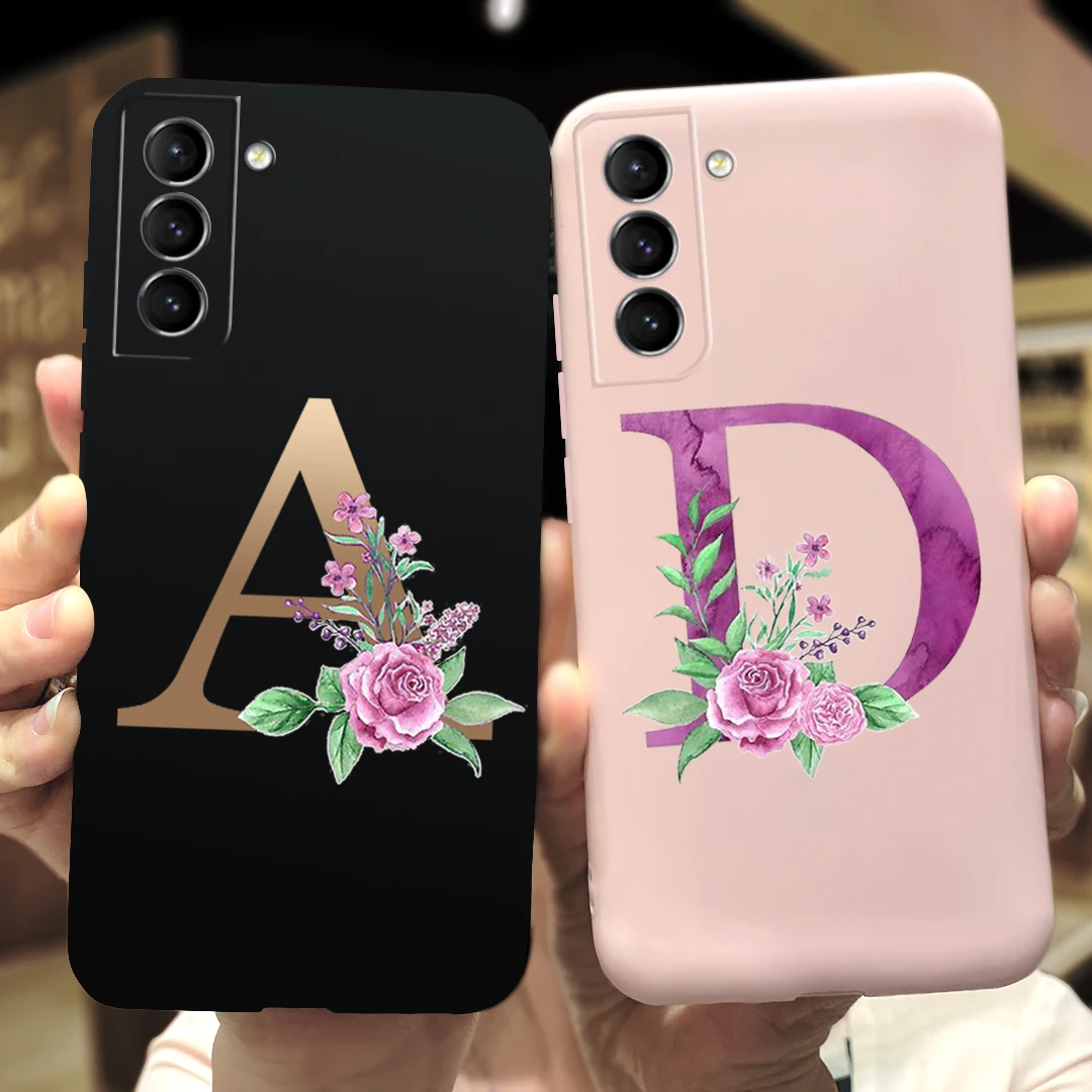 Nette Alphabet Fall Für Samsung Galaxy S21 FE 5G Telefon Abdeckung Silikon Stoßfest Stoßstange Für Galaxy S21 Plus S 21 S21fe Weichen Fällen
