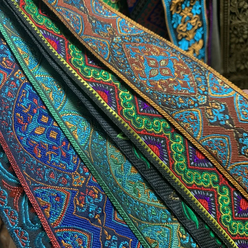 5 Yards 5CM MIX PACK Vintage Ethnic Embroidery Lace Ribbon Boho Lace Trim DIY Clothes Bag Accessories Embroidered Fabric Custom