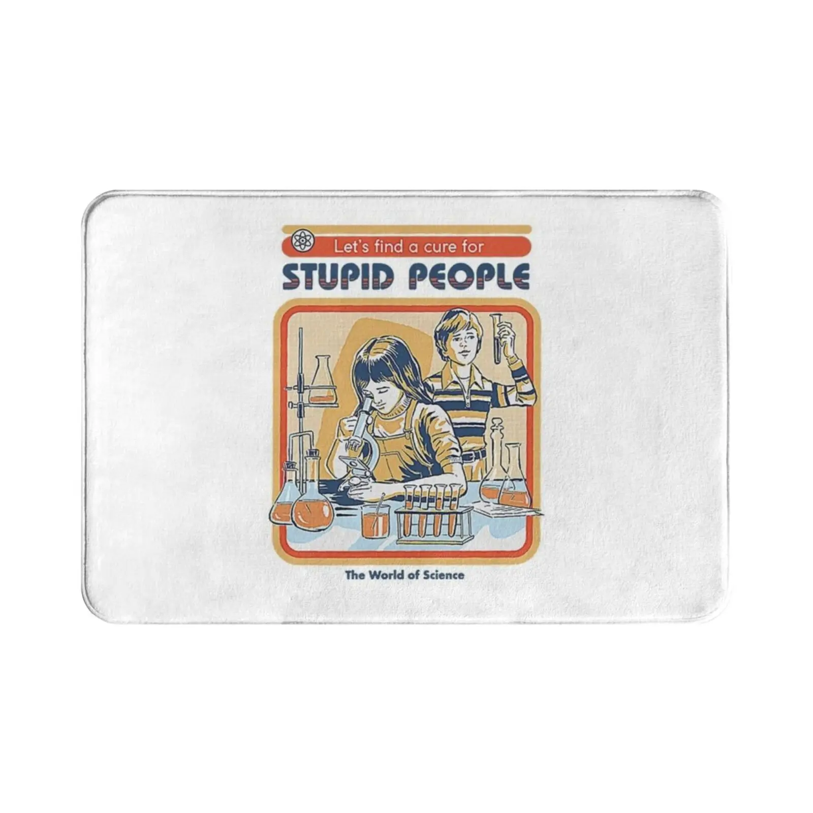 A Cure For Stupid People Carpet Mat Rug Cushion Soft Science 70s 80s Chemistry Childrens Books Nostalgia Retro